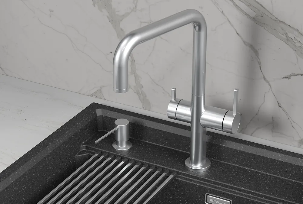 KS-8275, НЕРЖ, СМЕСИТЕЛЬ КУХОННЫЙ KITCHEN SPACE